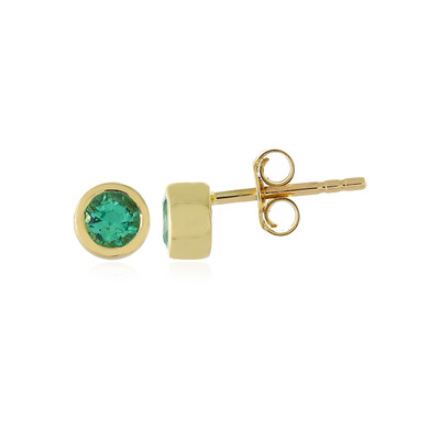 Boucles d'oreilles en or et Emeraude de Colombie