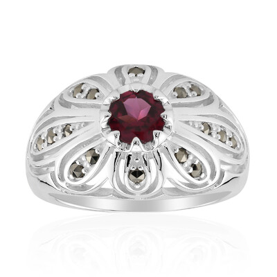 Bague en argent et Grenat Rhodolite (Annette classic)