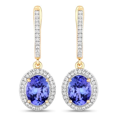 Boucles d'oreilles en or et Tanzanite (SUHANA)