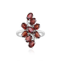 Bague en argent et Grenat du Mozambique