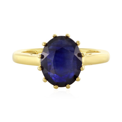 Bague en argent et Saphir bleu de Madagascar