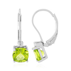 Boucles d'oreilles en argent et Péridot du Jilin