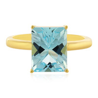 Bague en argent et Topaze bleu ciel