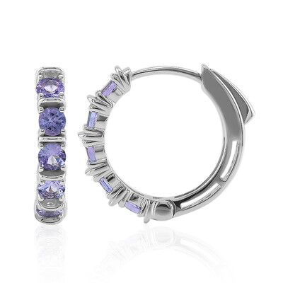 Boucles d'oreilles en argent et Tanzanite