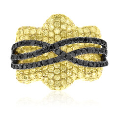 Bague en or et Diamant noir