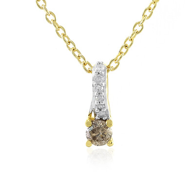 Collier en argent et Diamant champagne I4