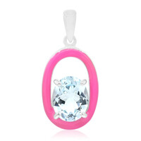 Pendentif en argent et Topaze bleu ciel