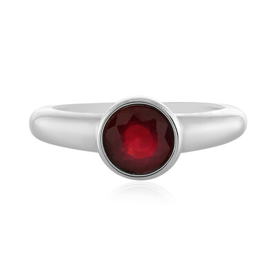 Bague en argent et Rubis de Madagascar