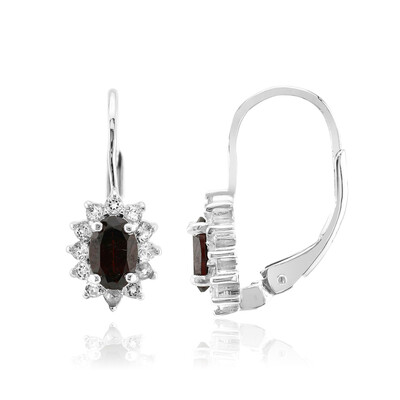 Boucles d'oreilles en argent et Grenat