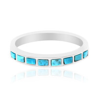 Bague en argent et Turquoise de Kingman (Anne Bever)
