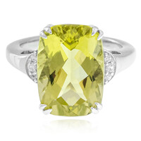 Bague en argent et Quartz citron