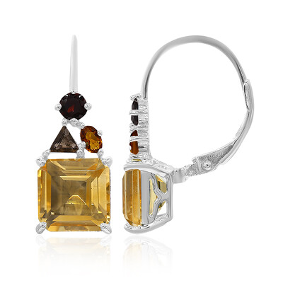 Boucles d'oreilles en argent et Citrine