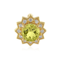 Pendentif en argent et Quartz citron
