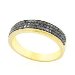 Bague en or et Diamant noir