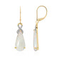 Boucles d'oreilles en or et Opale blanche du Brésil