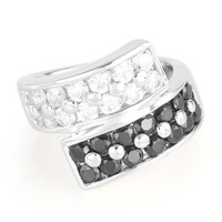 Bague en argent et Spinelle noir