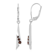 Boucles d'oreilles en argent et Grenat du Mozambique