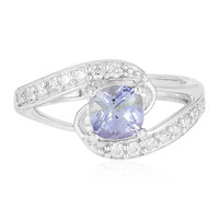 Bague en argent et Tanzanite multicolore