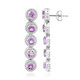 Boucles d'oreilles en argent et Améthyste
