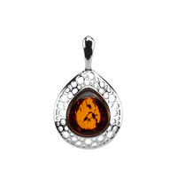 Pendentif en argent et Ambre baltique
