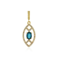 Pendentif en argent et Kyanite bleu pétrole