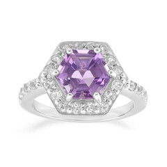 Bague en argent et Améthyste