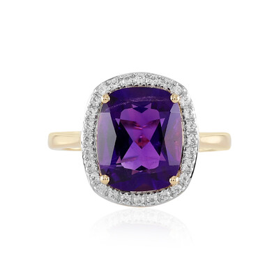 Bague en or et Améthyste de Zambie