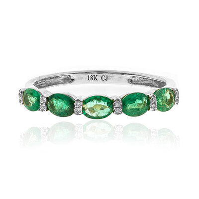 Bague en or et Emeraude de Zambie AAA (CIRARI)