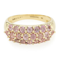 Bague en or et Saphir Padparadscha non chauffé (AMAYANI)