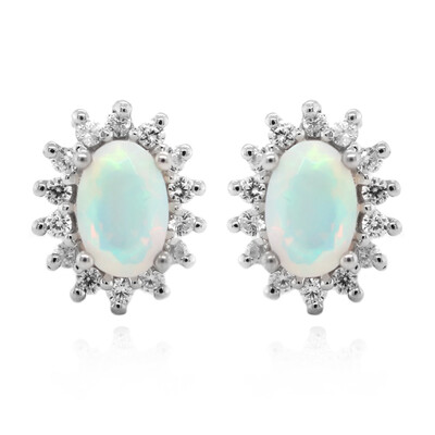 Boucles d'oreilles en argent et Opale Welo