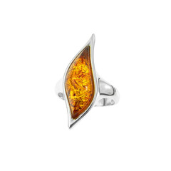 Bague en argent et Ambre baltique