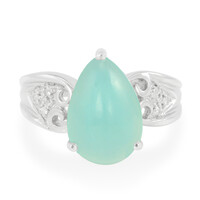 Bague en argent et Opale Paraïba
