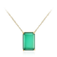 Collier en argent et Onyx vert