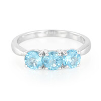 Bague en argent et Apatite bleue