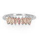 Bague en argent et Saphir Padparadscha