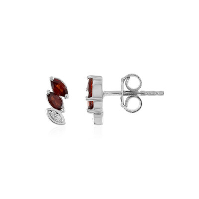 Boucles d'oreilles en argent et Grenat du Mozambique