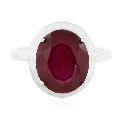 Bague en argent et Rubis de Madagascar