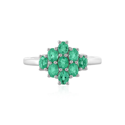 Bague en argent et Emeraude de Colombie