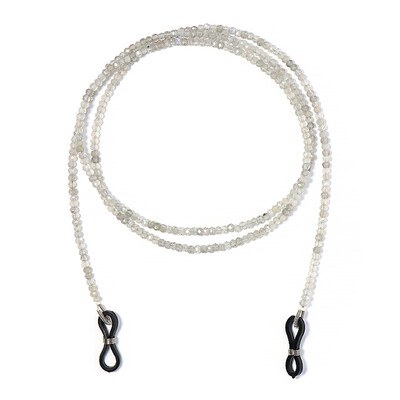 Chaîne de lunettes en argent et labradorite