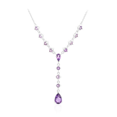 Collier en argent et Améthyste de Zambie