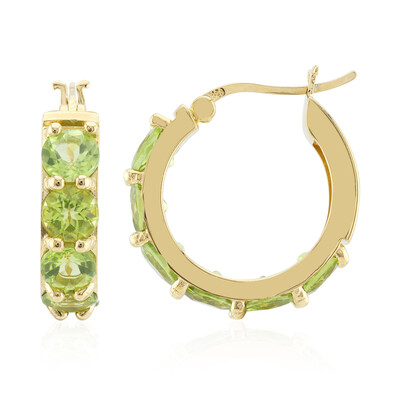 Boucles d'oreilles en argent et Péridot de Birmanie