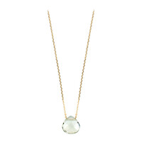 Collier en or et Améthyste verte