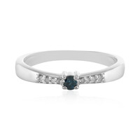 Bague en argent et Diamant bleu I3