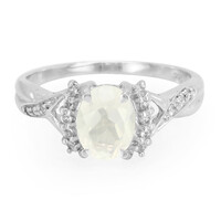 Bague en argent et Quartz Lune glacée