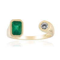 Bague en or et Emeraude de Zambie