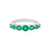 Bague en argent et Onyx vert