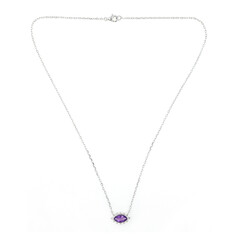 Collier en argent et Améthyste de Zambie (de Melo)