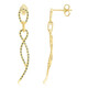 Boucles d'oreilles en argent et Diamant fantaisie