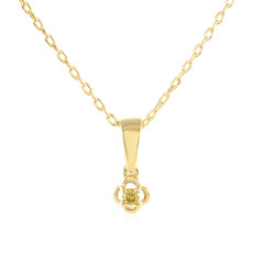 Collier en argent et Diamant jaune I3