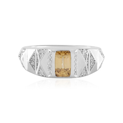 Bague en argent et Zircon jaune (de Melo)